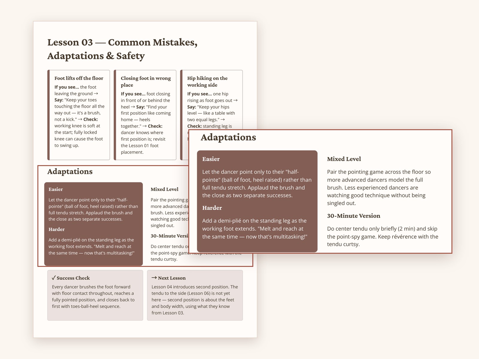 Easier and harder options preview